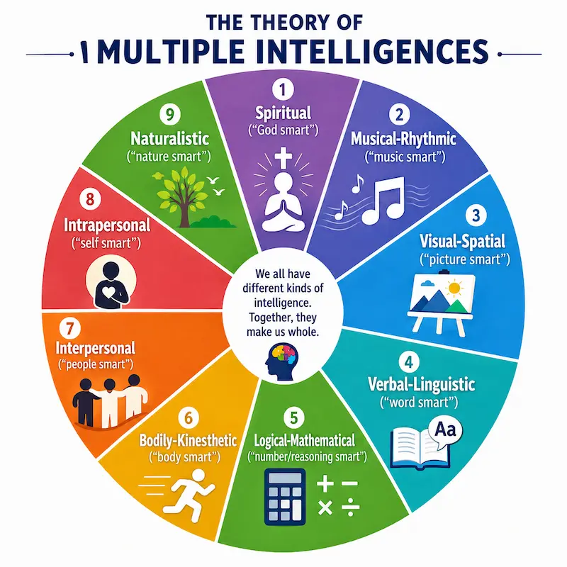 Multiple intelligences pie chart